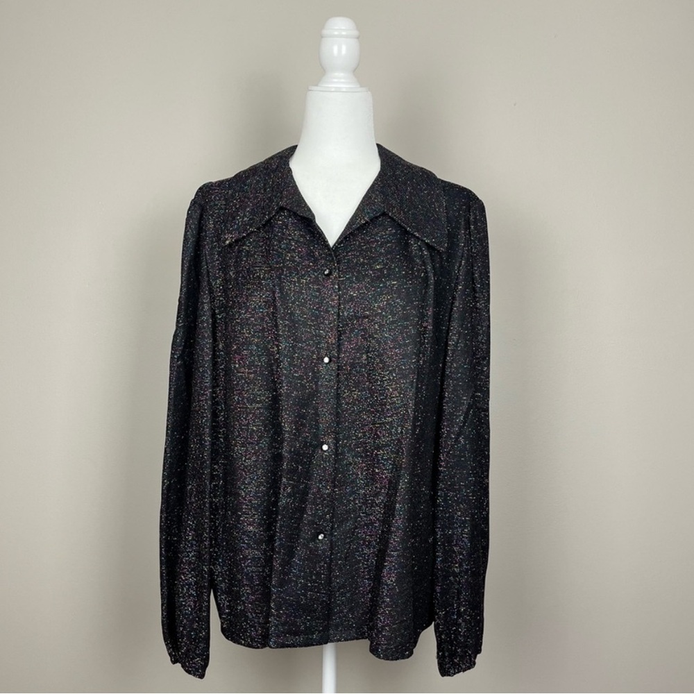 Vintage 70s Sparkle Disco Shirt